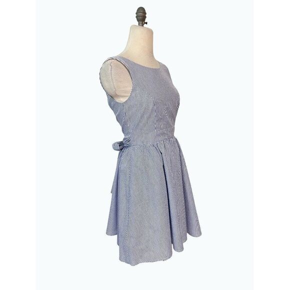 Lauren James Emerson Blue Stripe Dress Small - Picture 4 of 7